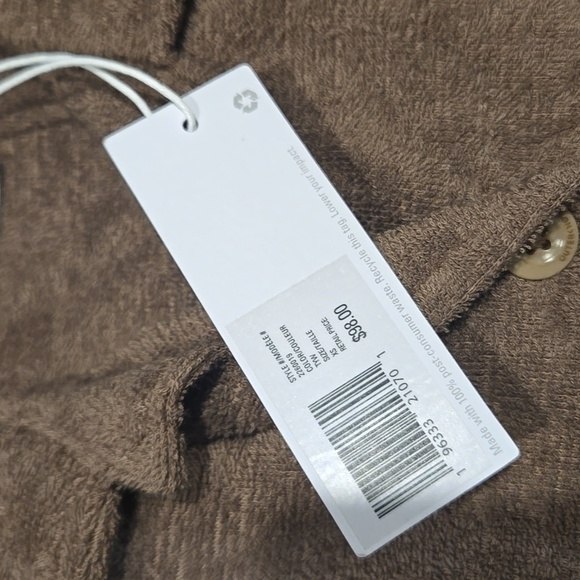 NWT OUTERKNOWN FLEECE POLO BUTTON FRONT SHIRT SIZE XS.   #7756 - Picture 7 of 9